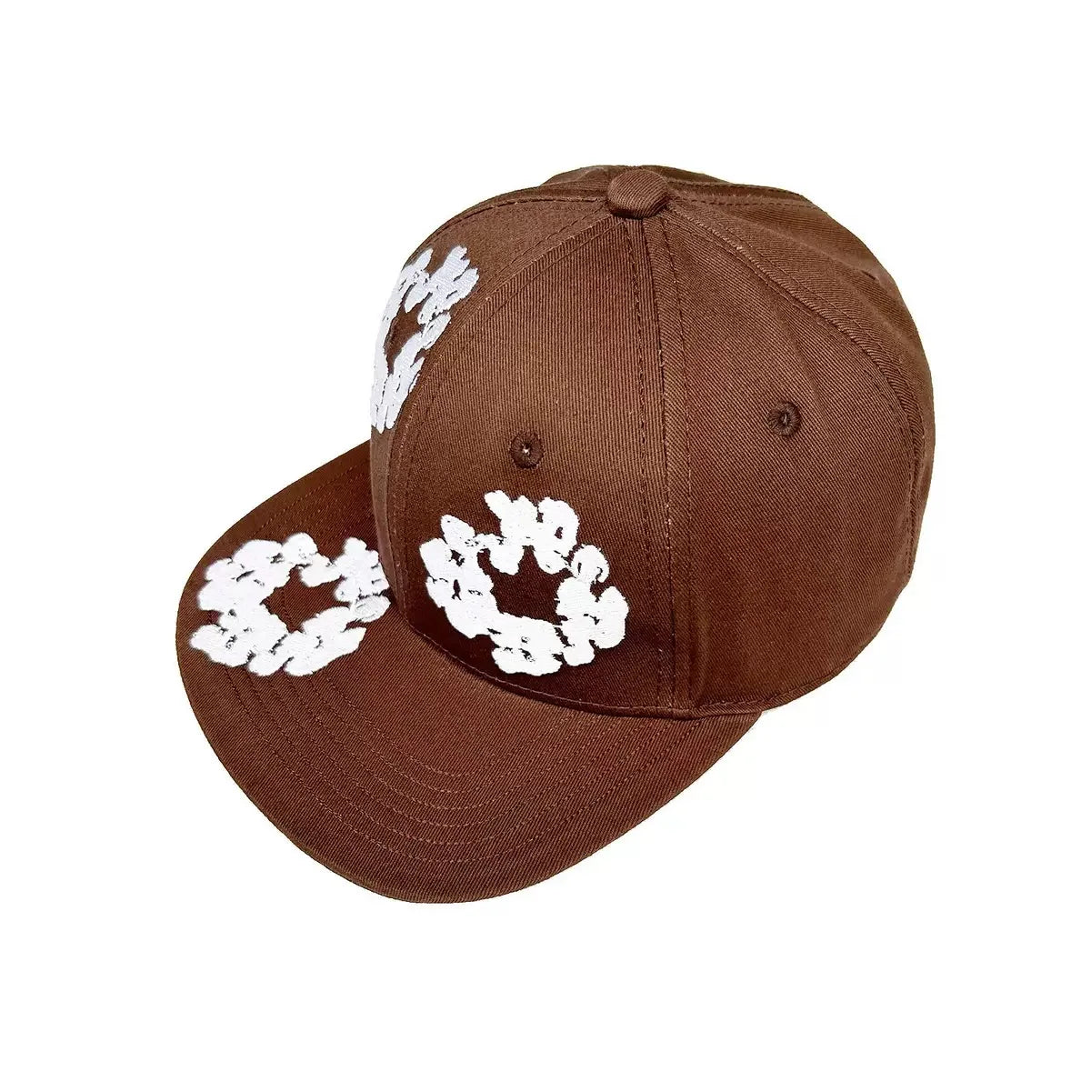 Brand Matching Hat, Kapok Flower Embroidered Baseball Cap, Sun Hat, Flat Edge Hat, Clothing Set Matching Hat