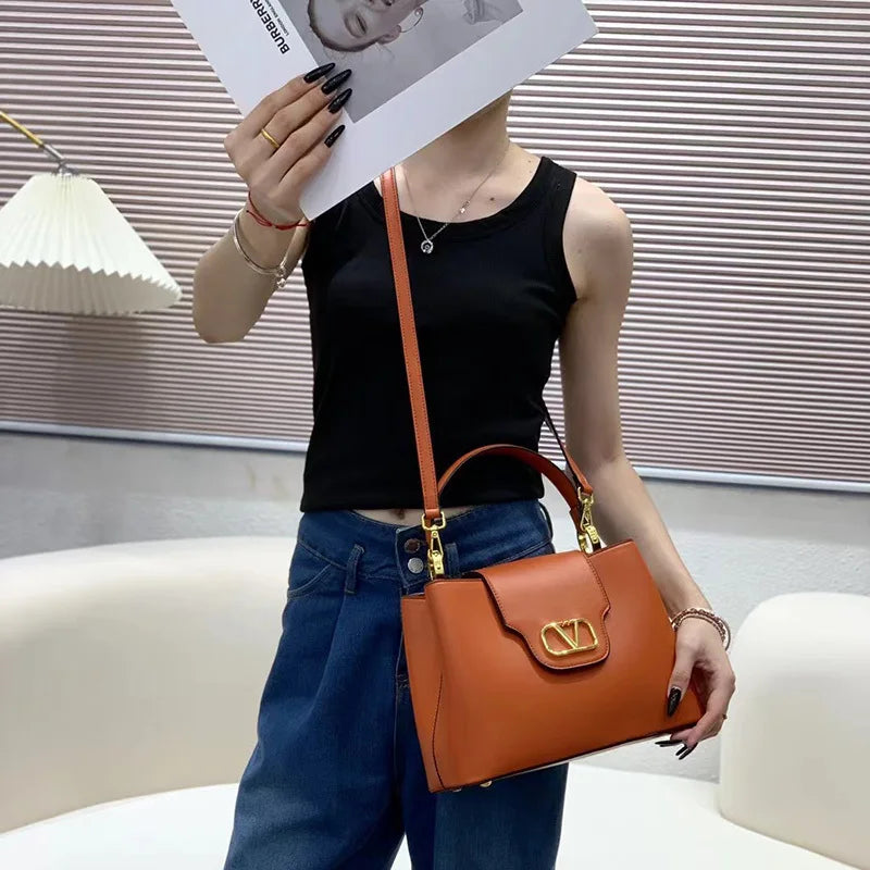 Women'S Microfiber Synthetic Leather Handbag One-Shoulder Crossbody Bag New Fashionable and Versatile High-Quality Satchels Bag