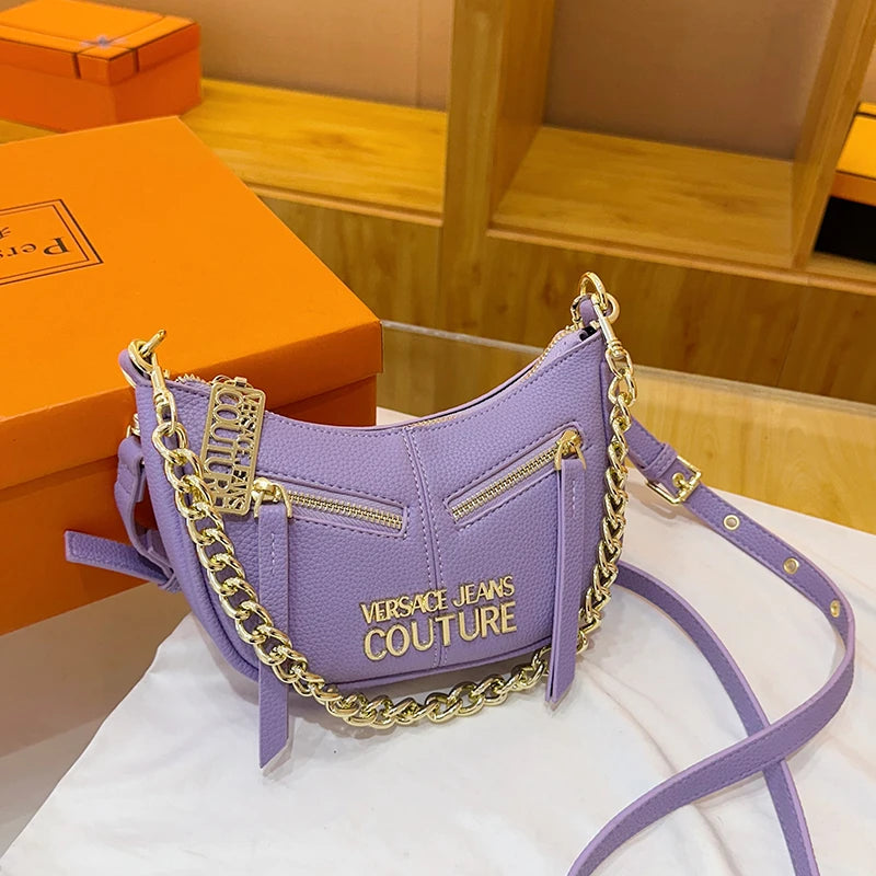 Popular Leather Shoulder Bag Designed for Ladies, Featuring Classic Elegant Style and Famous Designer Inspiration, Very Chic