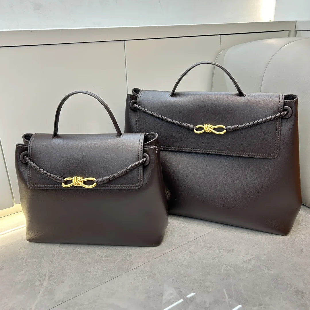 2025 New Handwoven Genuine Leather Flat Weave Handbag Large Capaci Single Oulder Slant Cross Tote Bag for Women