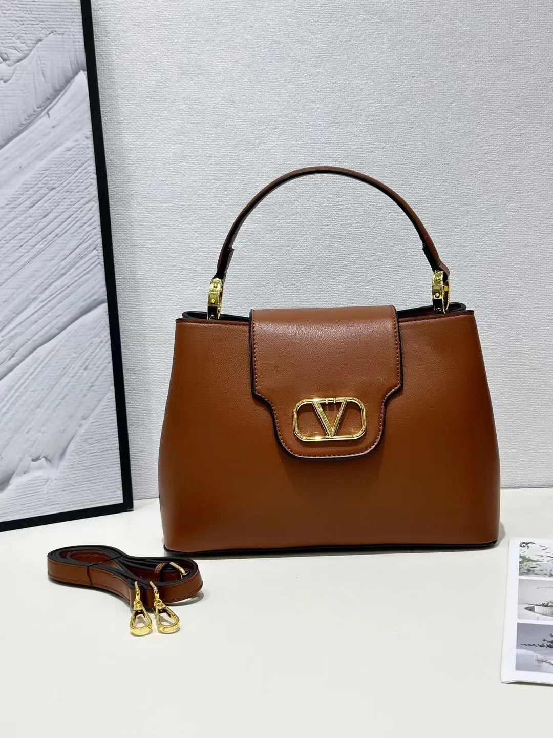 Women'S Microfiber Synthetic Leather Handbag One-Shoulder Crossbody Bag New Fashionable and Versatile High-Quality Satchels Bag