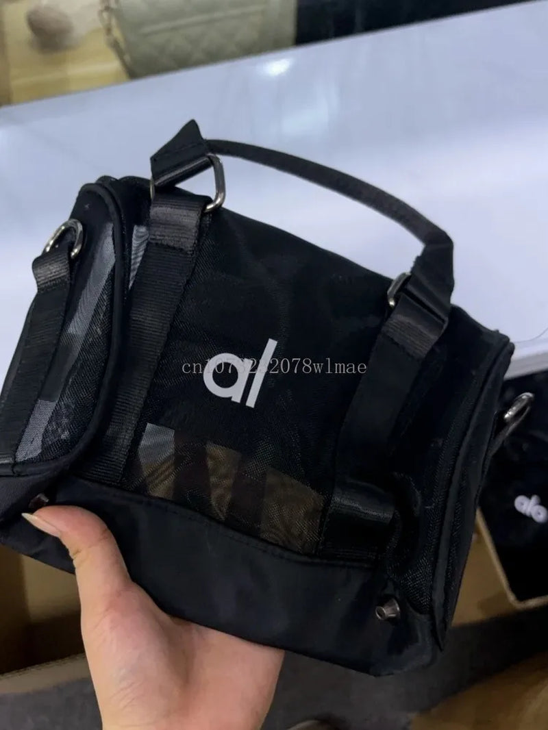 New Women'S Transparent Mesh Gym Bag Large Capacity Sports Fitness Bag Men Outdoor Yoga Portable Travel Storage Luggage Handbag