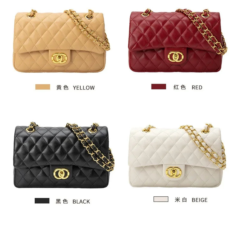 Ladies Leather Crossbody Bag Shoulder Handbag Messenger Tote Luxury Designer Brand Women'S Classic Elegant Popular