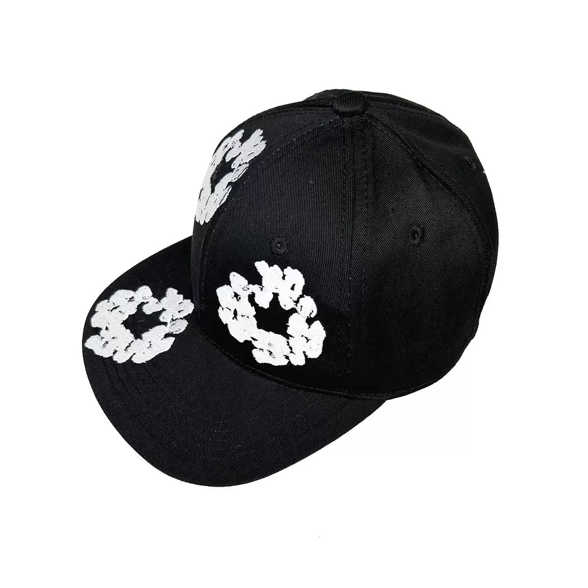 Brand Matching Hat, Kapok Flower Embroidered Baseball Cap, Sun Hat, Flat Edge Hat, Clothing Set Matching Hat
