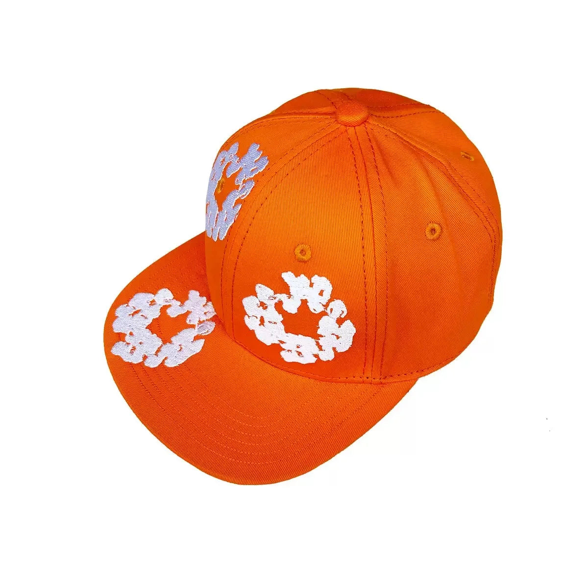 Brand Matching Hat, Kapok Flower Embroidered Baseball Cap, Sun Hat, Flat Edge Hat, Clothing Set Matching Hat