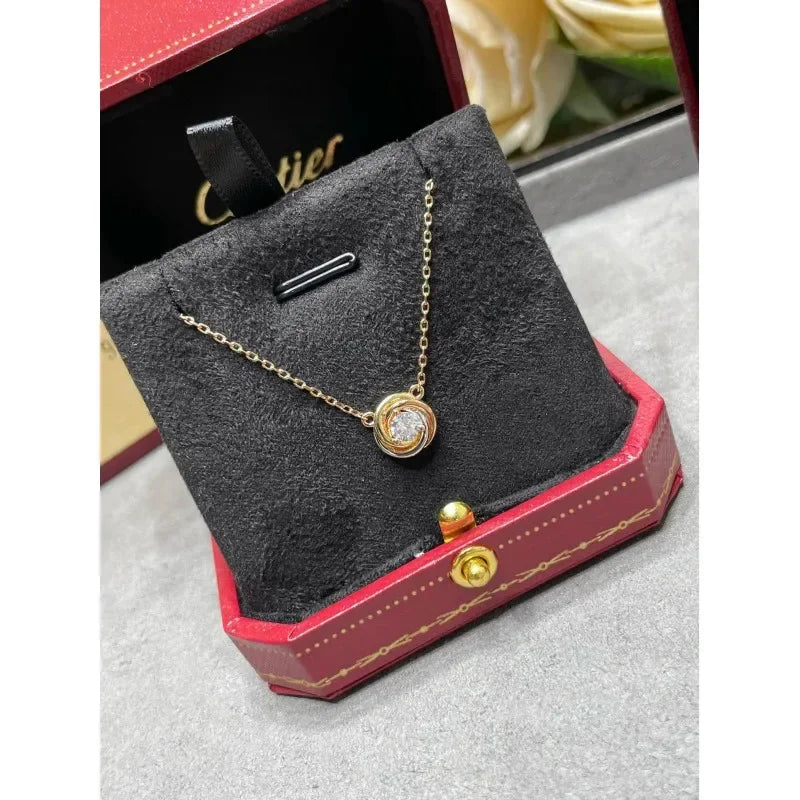Unique Triple Circle Diamond Necklace, Glamorous & Sophisticated, Hassle-Free Wear, Perfect Blend of Fashion & Quality