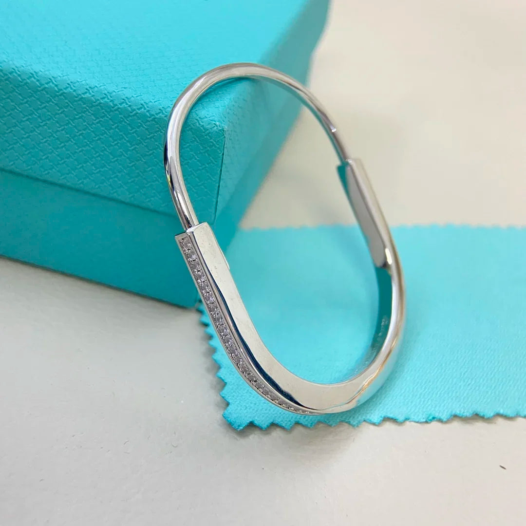 2025 New Semi-Diamond U Lock Bracelet Unique Simple Light Luxury Niche Bracelet for Women'S Exquisite High-Quality Jewelry Gifts