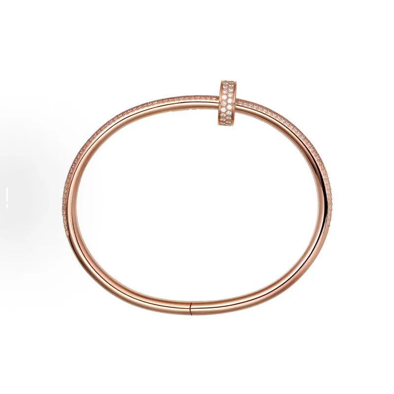 2025 Ka Ka High Version of the New Three-Circle Full Diamond Nail Bracelet Female High Fashion Everything with Light Luxury Brac
