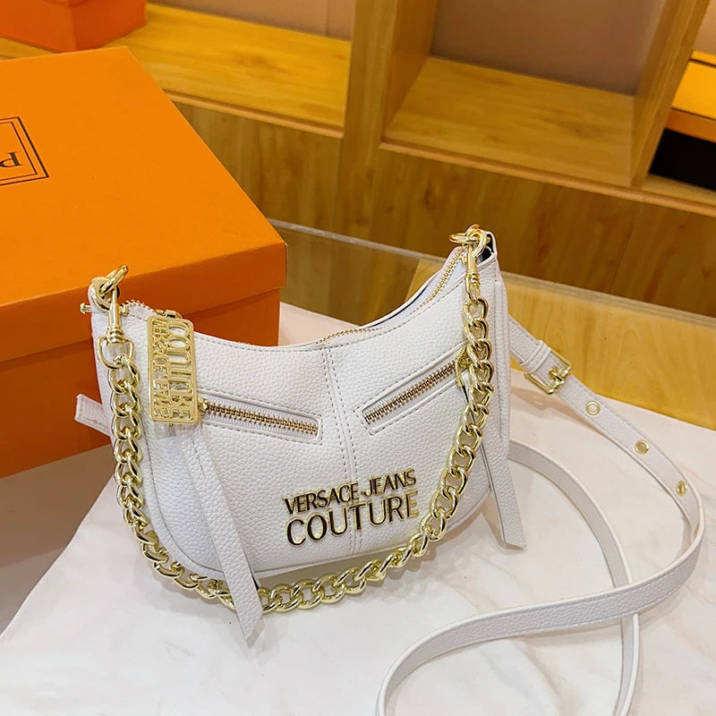 Popular Leather Shoulder Bag Designed for Ladies, Featuring Classic Elegant Style and Famous Designer Inspiration, Very Chic