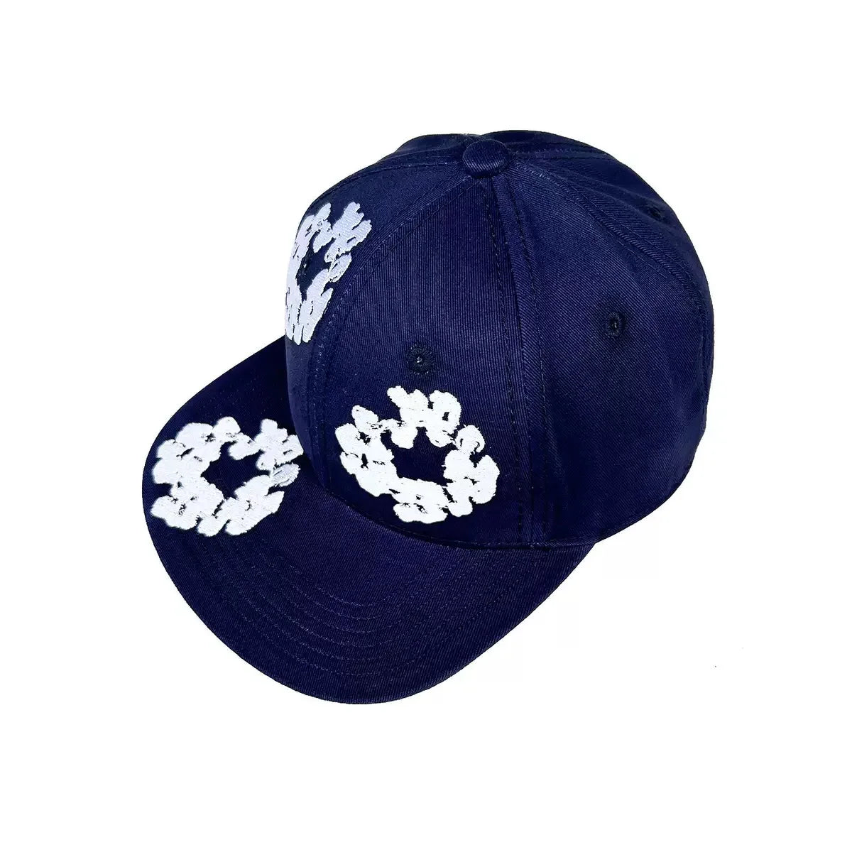 Brand Matching Hat, Kapok Flower Embroidered Baseball Cap, Sun Hat, Flat Edge Hat, Clothing Set Matching Hat