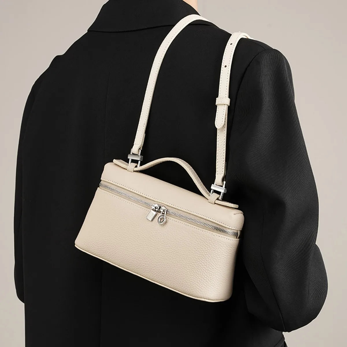 LP19 Lunch Box Bag, PU Leather Mini Fashionable Women'S Bag, 2025 New Portable Box Bag, Single Shoulder Crossbody Small Bag