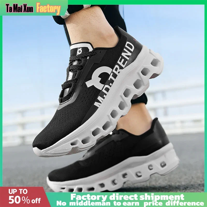 Men'S Hollow Design Sports Shoes – Lightweight &Breathable for Marathon, Jogging &Outdoor Hiking | All-Day Comfort, Anti-Fatigue