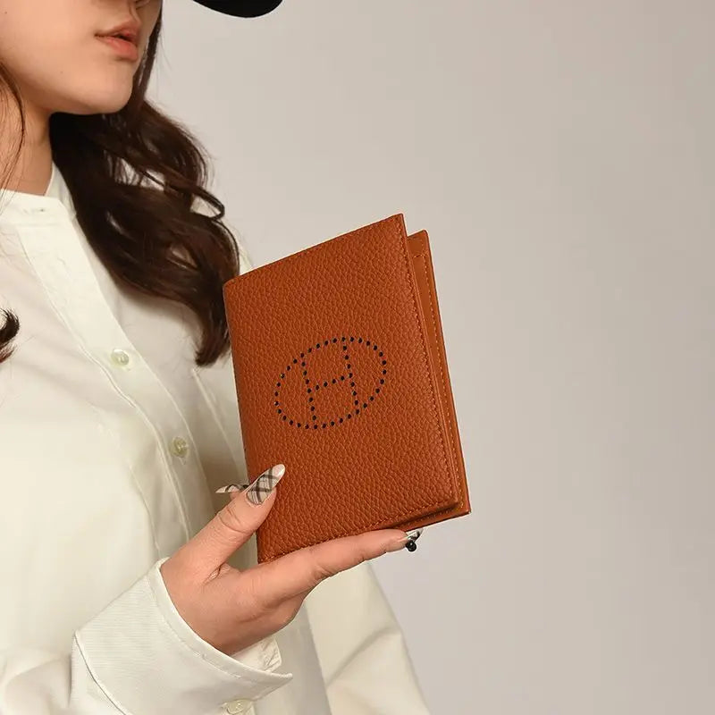 Wallet, Card Bag, Passport Bag, Document Bag, Coin Purse, Short Clutch Bag, Multi-Functional, Large-Capacity, Anti-Magnetic