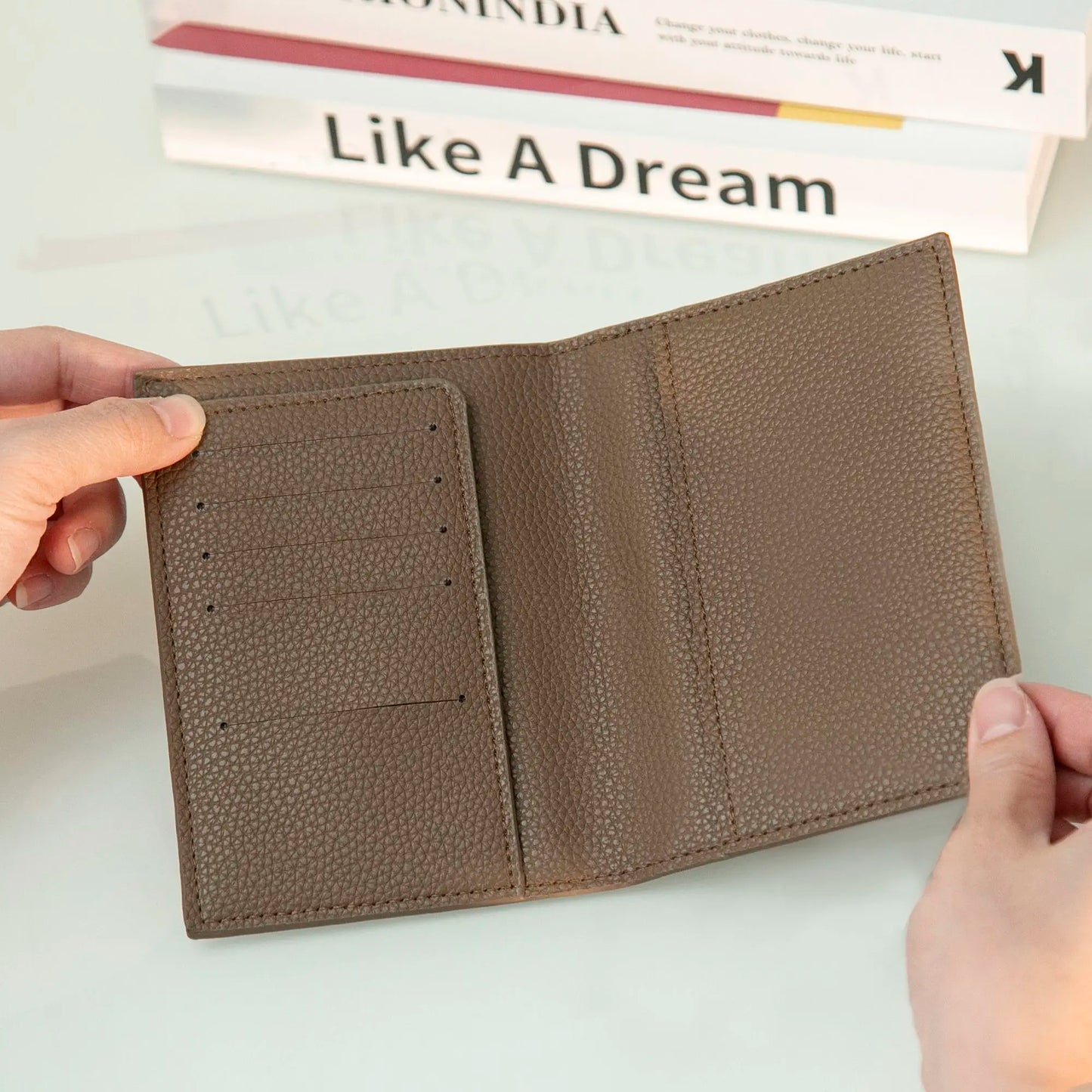 Wallet, Card Bag, Passport Bag, Document Bag, Coin Purse, Short Clutch Bag, Multi-Functional, Large-Capacity, Anti-Magnetic
