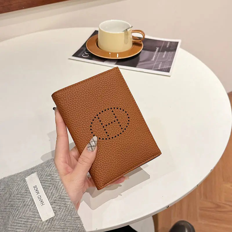 Wallet, Card Bag, Passport Bag, Document Bag, Coin Purse, Short Clutch Bag, Multi-Functional, Large-Capacity, Anti-Magnetic