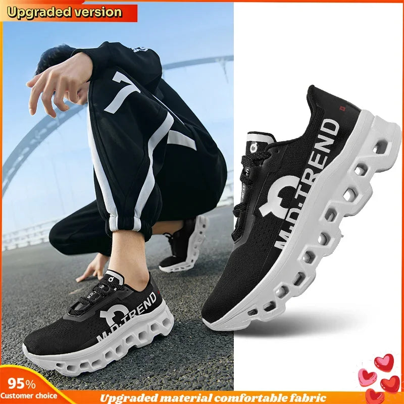 Men'S Hollow Design Sports Shoes – Lightweight &Breathable for Marathon, Jogging &Outdoor Hiking | All-Day Comfort, Anti-Fatigue