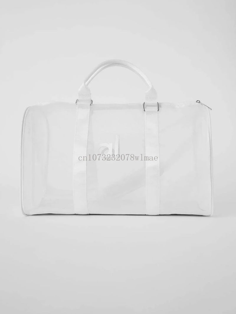 New Women'S Transparent Mesh Gym Bag Large Capacity Sports Fitness Bag Men Outdoor Yoga Portable Travel Storage Luggage Handbag