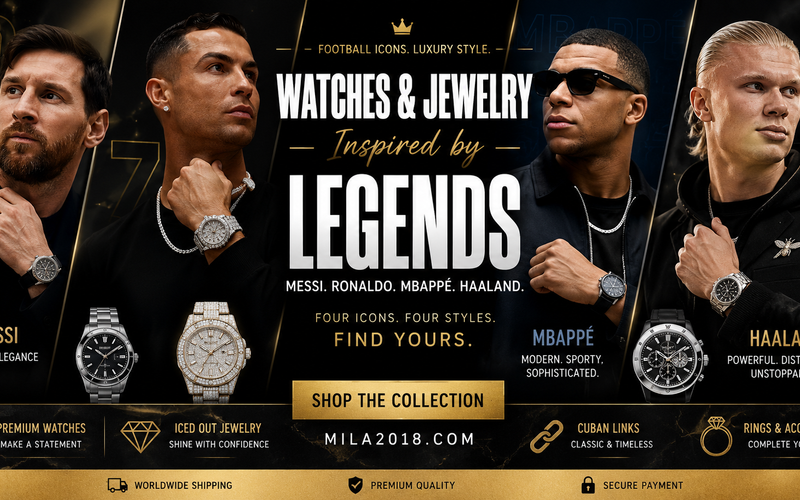 Football Icons and Their Luxury Style: Watches and Jewelry Worn by Messi, Ronaldo, Mbappé and Haaland