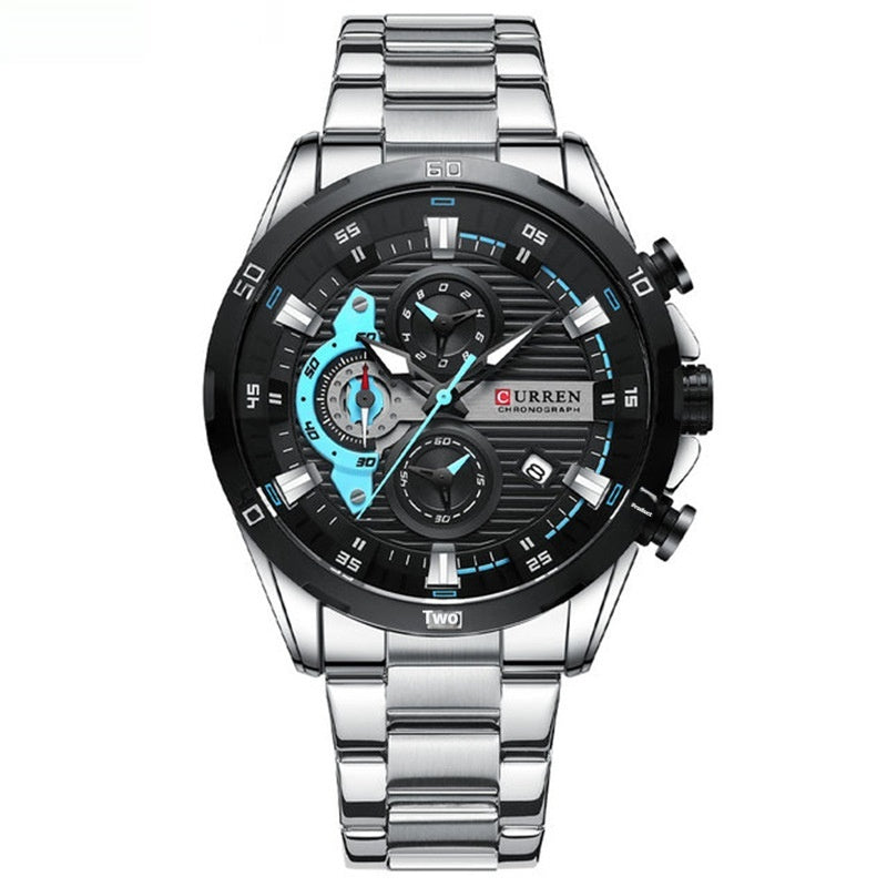 Mens Six-Hand Steel-Strap Motorcycle Watch ✨