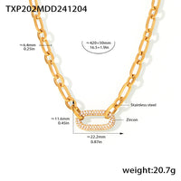 Titanium Steel Jewelry Stainless Steel Micro-pave Zircon Clavicle Necklace And Bracelet ✨