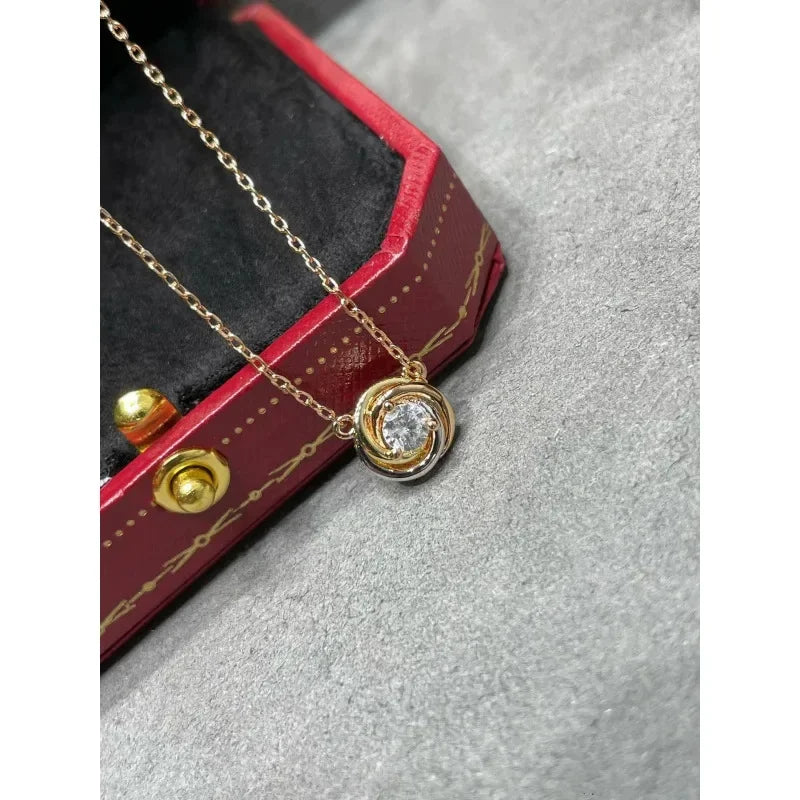 Unique Triple Circle Diamond Necklace, Glamorous & Sophisticated, Hassle-Free Wear, Perfect Blend of Fashion & Quality