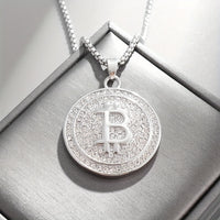 Bitcoin Round Pendant Necklace ₿