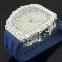 Luxury Ice Watch - Large Square Stainless Steel Case with Sparkling Rhinestone ⌚️