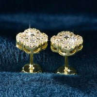 14K Gold Filled Four-Leaf Clover Earrings