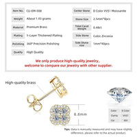 14K Gold Filled Four-Leaf Clover Earrings