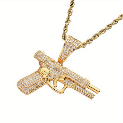 Twisted Pistol Necklace with Pendant  ✨