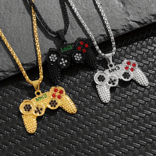 Gamer Controller Pendant Necklace Jewelry, Unplated Alloy Chain ✨