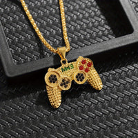 Gamer Controller Pendant Necklace Jewelry, Unplated Alloy Chain ✨