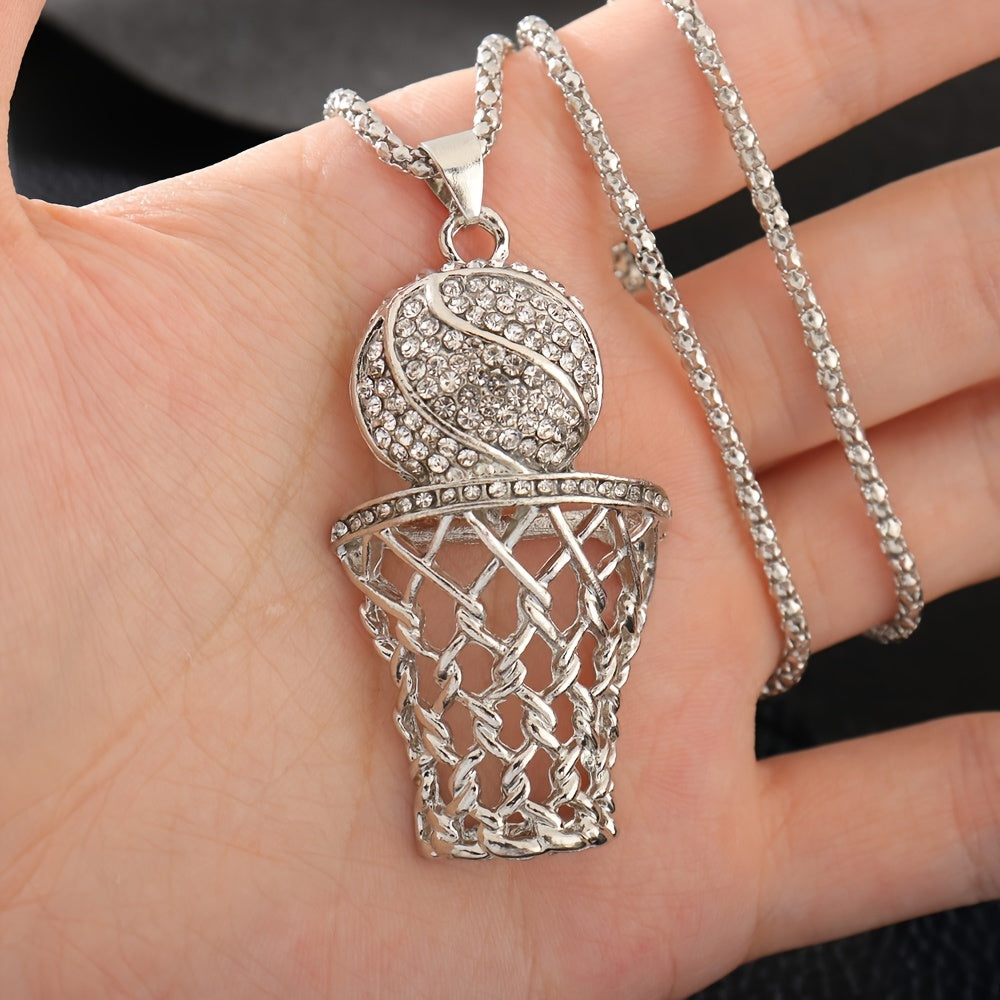 Hollow Electroplated Basketball  Necklace, Unisex Jewelry 🏀