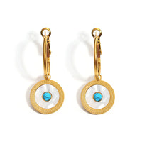 18k Gold Color Plated Earrings Stainless Steel Dripping Triangle Heart Devil Eye Personality Exaggeration Women Jewelry