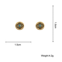 18k Gold Color Plated Earrings Stainless Steel Dripping Triangle Heart Devil Eye Personality Exaggeration Women Jewelry