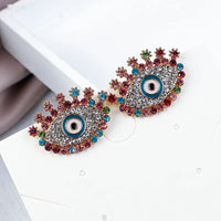 18k Gold Color Plated Earrings Stainless Steel Dripping Triangle Heart Devil Eye Personality Exaggeration Women Jewelry