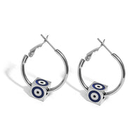 18k Gold Color Plated Earrings Stainless Steel Dripping Triangle Heart Devil Eye Personality Exaggeration Women Jewelry
