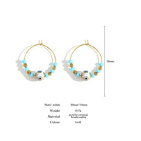 18k Gold Color Plated Earrings Stainless Steel Dripping Triangle Heart Devil Eye Personality Exaggeration Women Jewelry