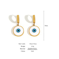 18k Gold Color Plated Earrings Stainless Steel Dripping Triangle Heart Devil Eye Personality Exaggeration Women Jewelry