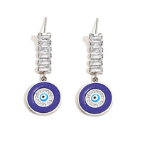 18k Gold Color Plated Earrings Stainless Steel Dripping Triangle Heart Devil Eye Personality Exaggeration Women Jewelry