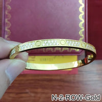 18K Gold Plated Diamond Studded Bangle Bracelet 💎