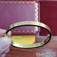 18K Gold Plated Diamond Studded Bangle Bracelet 💎