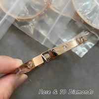 18K Gold Plated Diamond Studded Bangle Bracelet 💎