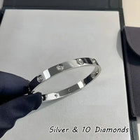 18K Gold Plated Diamond Studded Bangle Bracelet 💎
