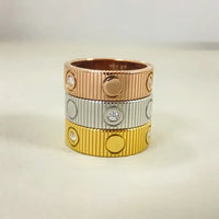 18K Gold plated Unisex L o v e  Ring for Women Jewelry 5 6 7 8 9 10 11 12 💍