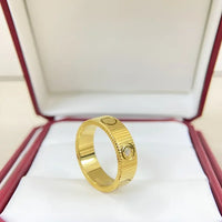 18K Gold plated Unisex L o v e  Ring for Women Jewelry 5 6 7 8 9 10 11 12 💍