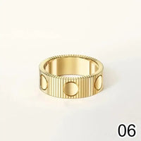 18K Gold plated Unisex L o v e  Ring for Women Jewelry 5 6 7 8 9 10 11 12 💍