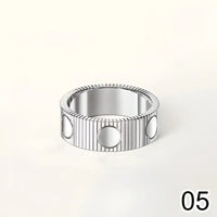 18K Gold plated Unisex L o v e  Ring for Women Jewelry 5 6 7 8 9 10 11 12 💍