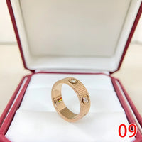18K Gold plated Unisex L o v e  Ring for Women Jewelry 5 6 7 8 9 10 11 12 💍