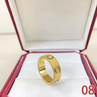 18K Gold plated Unisex L o v e  Ring for Women Jewelry 5 6 7 8 9 10 11 12 💍